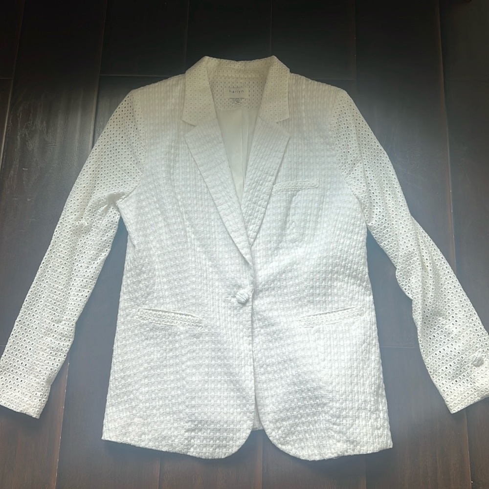 Harlan White Cotton Blazer, size XL
